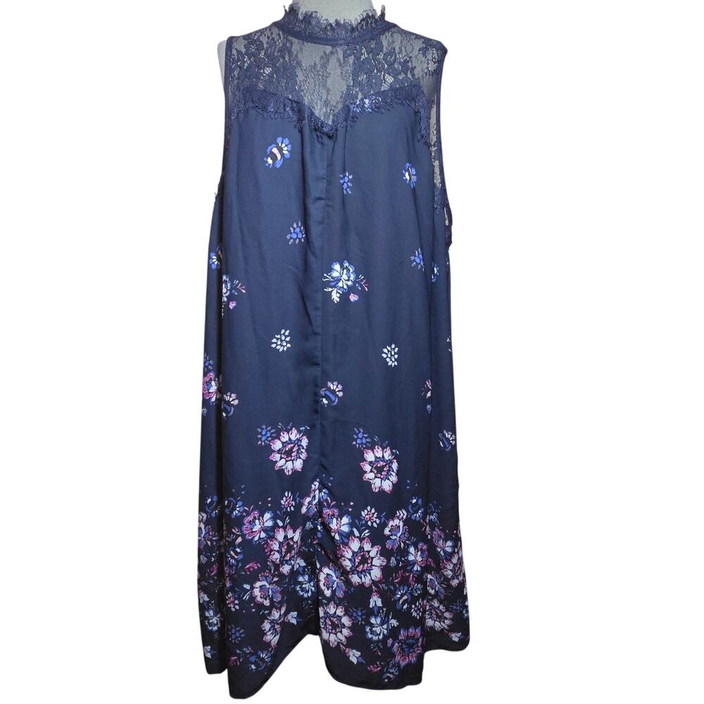 Blue Sleevless Knee Length Dress Size 2